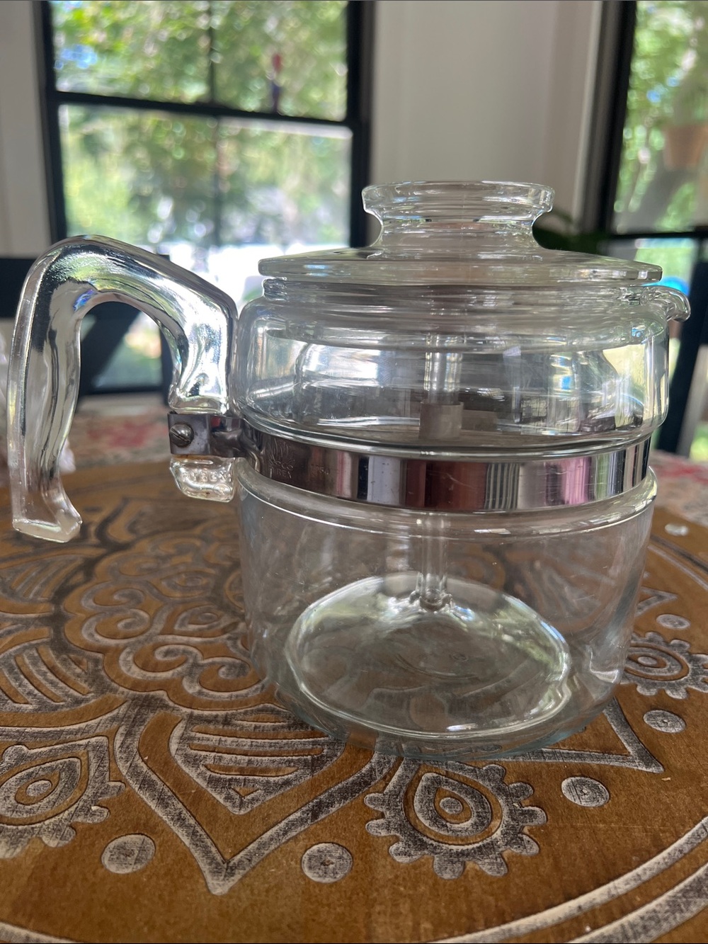 1945 Vintage Pyrex Flameware stovetop coffee pot. 4 cup. HARD TO FIND 4 CUP